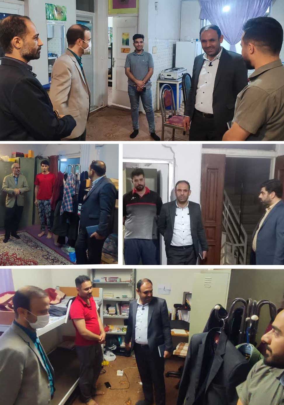 بازدید معاون امور دانشجویی و فرهنگی دانشگاه از خوابگاه‌های شهید خداپرست و شهید حیدری