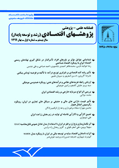 انتشار الکترونیکی شماره بهار فصلنامه پژوهشهای اقتصادی (پژوهش‌های رشد و توسعه پایدار) 